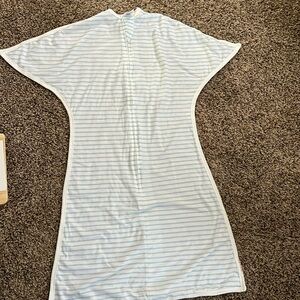 Sleeping Baby sleep sack. Size large (12-24 month). Blue and white stripe